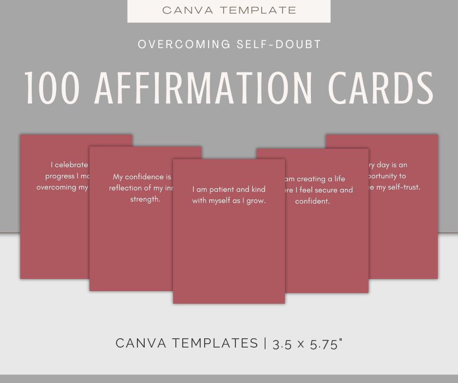 Self-Doubt Journal & Affirmations Bundle