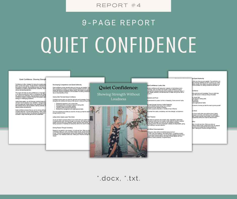 Soft and Quiet Power | 5 Report Bundle