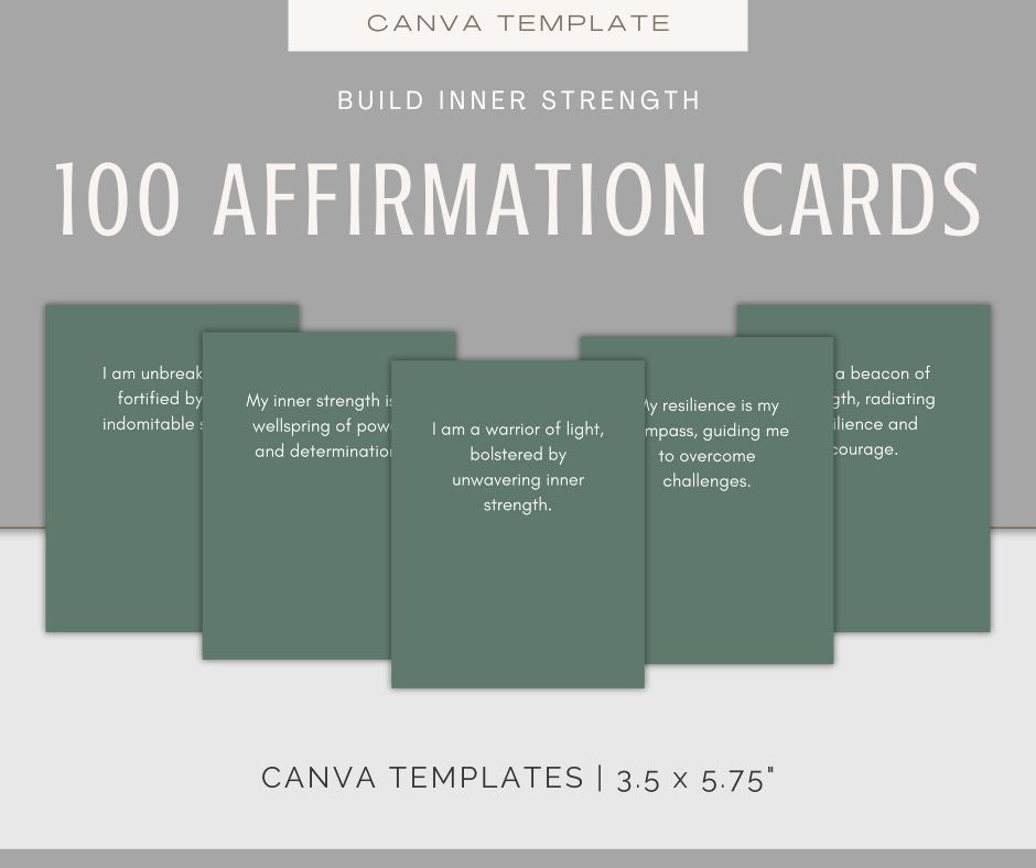 Inner Strength Journal & Affirmations Bundle