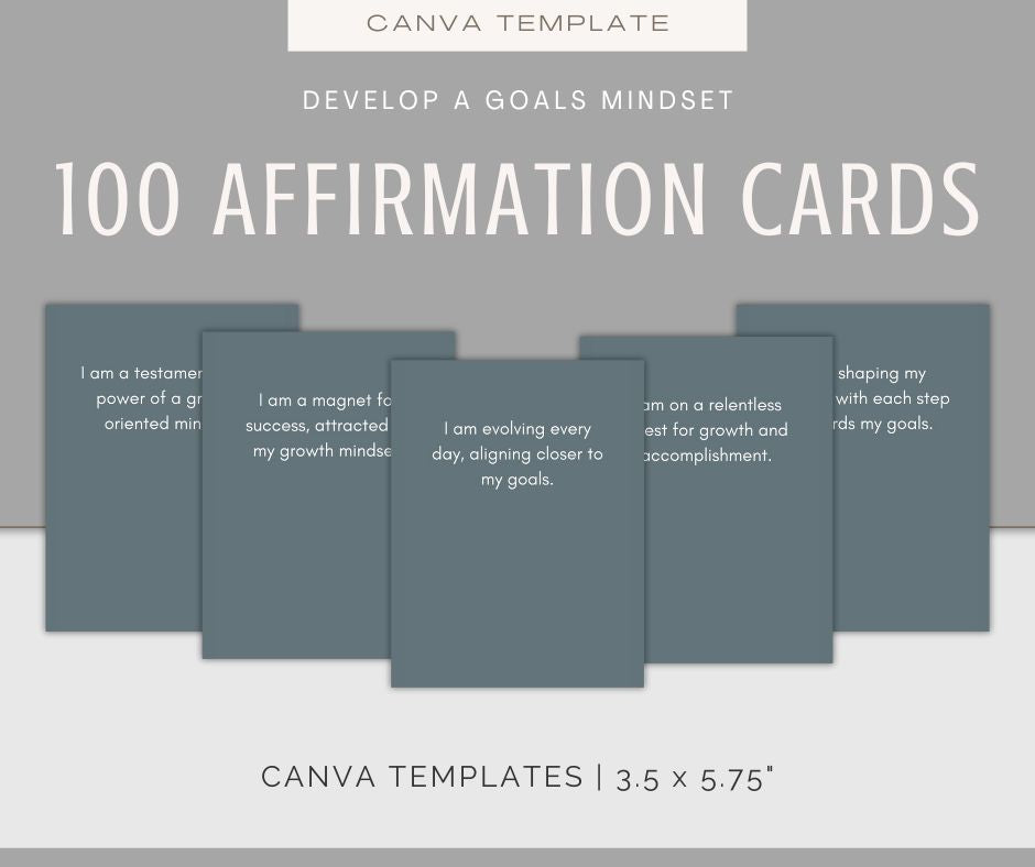 Goals Mindset Journal & Affirmations Bundle