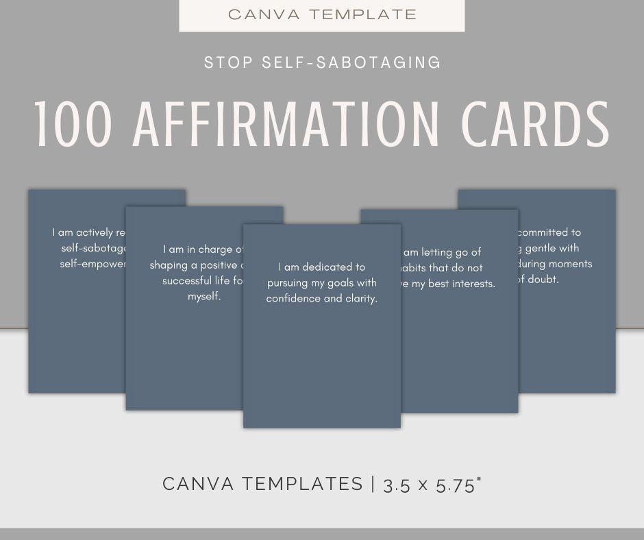 Self-Sabotage Journal & Affirmations Bundle