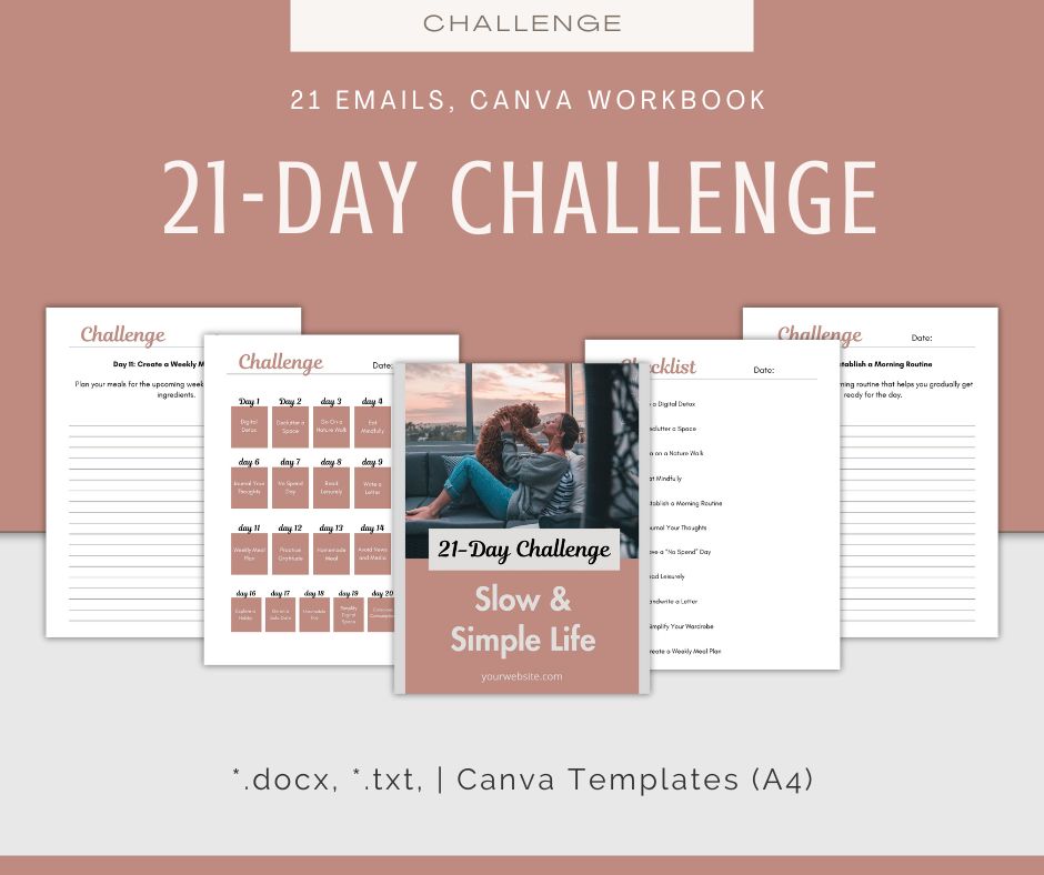 4-Part eCourse & Challenge: Slow and Simple Life