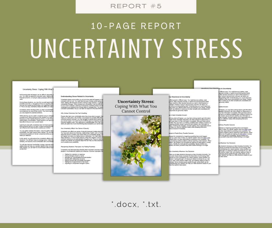 Stress Relief Reports | 5 Report Bundle