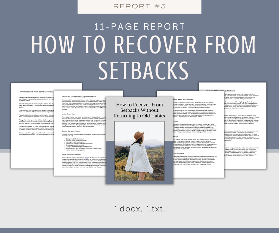 Breaking Bad Habits Reports | 5 Report Bundle