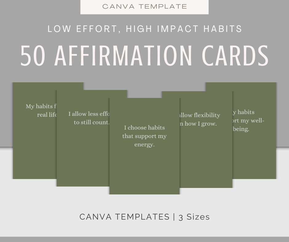 Low Effort, High Impact Habits | Content & Journal Bundle