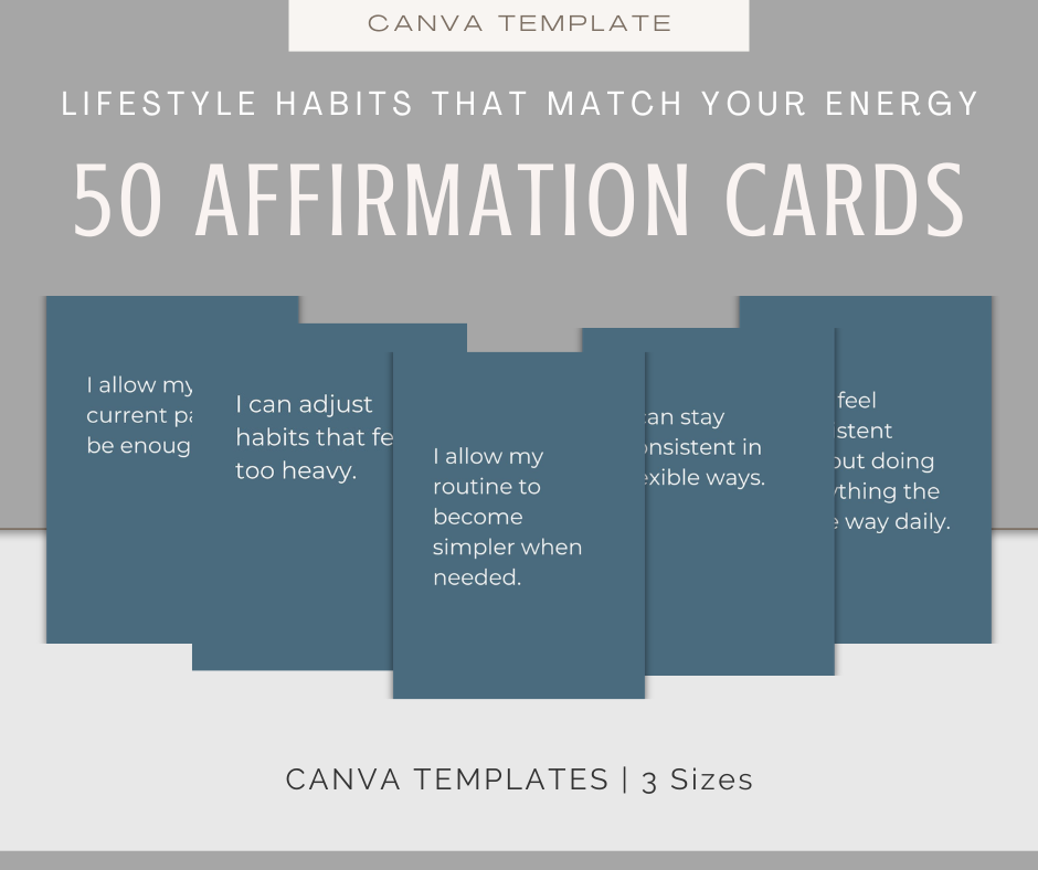 Lifestyle Habits That Match Your Energy | Content & Journal Bundle