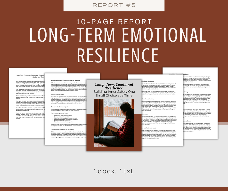 Calm Body Reset and Nervous System Safety | 5 Report Bundle