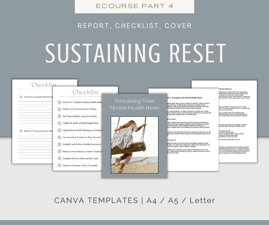 Mental Health Reset | MEGA Content and Templates Bundle