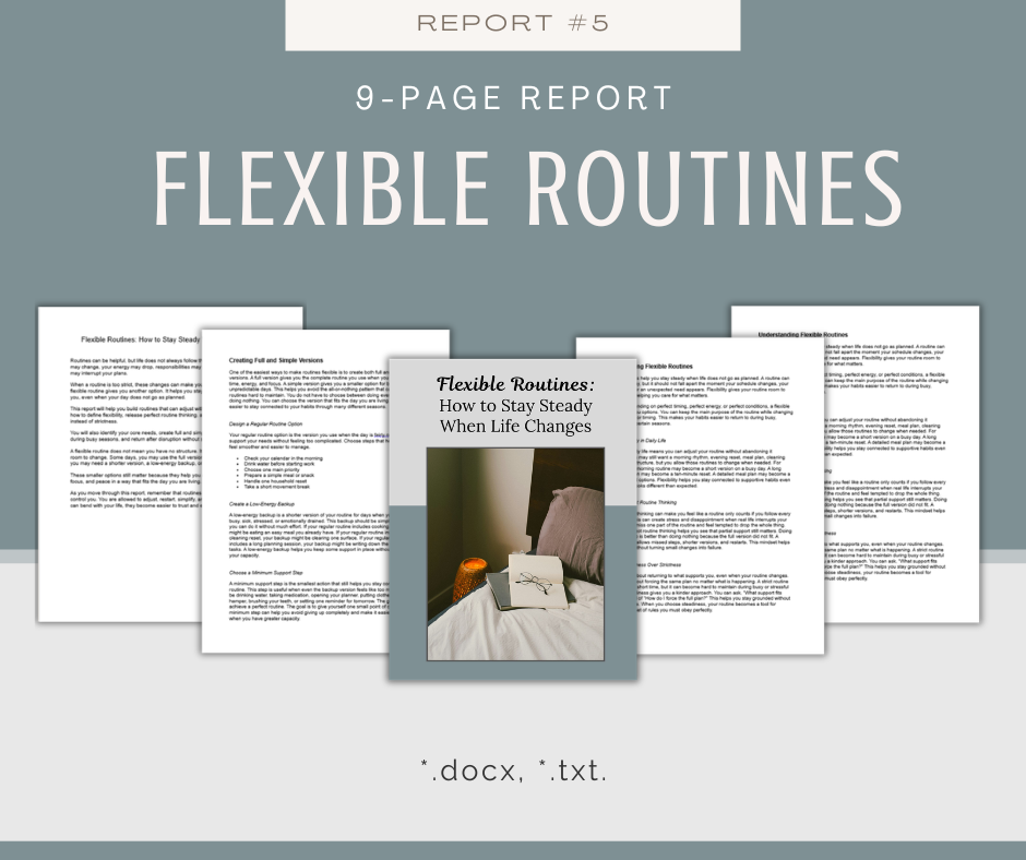 Lifestyle Habits and Routines Reports | 5 Report Bundle