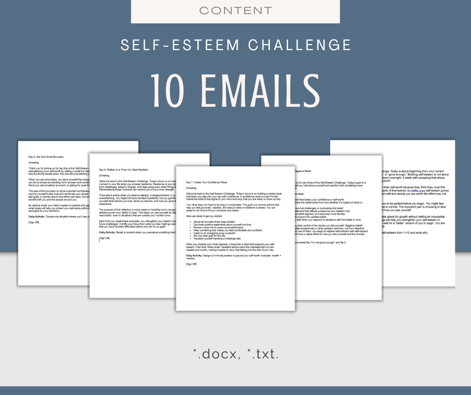 Self-Esteem | MEGA Content and Templates Bundle