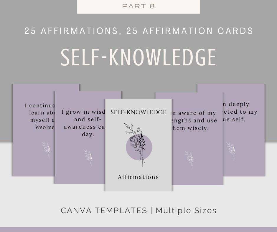 Personal Growth Affirmations | Affirmation Cards Bundle