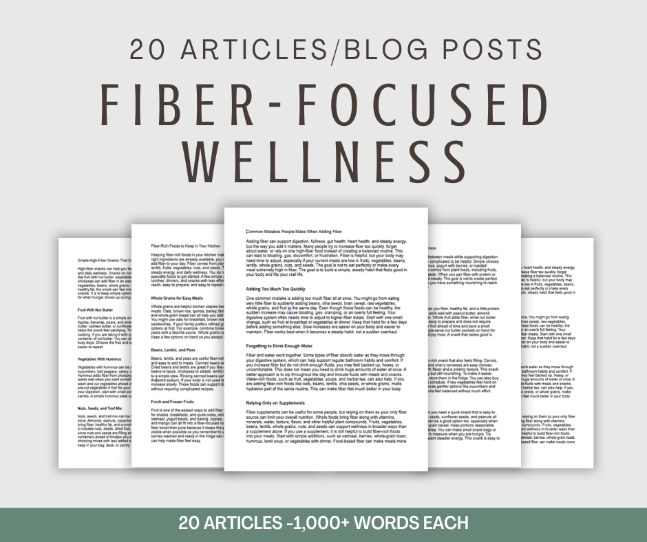 20 'Fiber-Focused Wellness' Articles