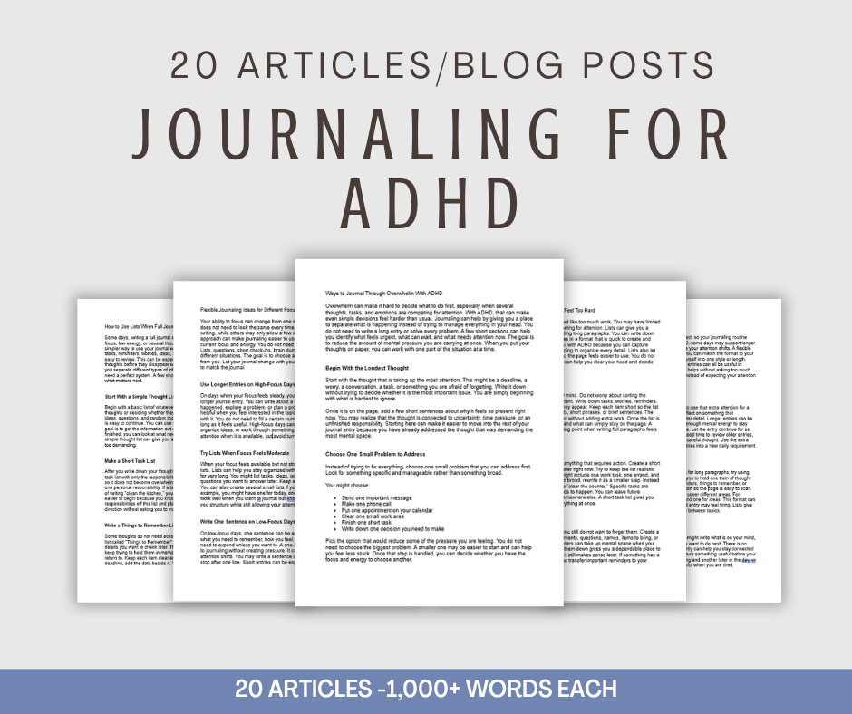 20 'Journaling For ADHD' Articles