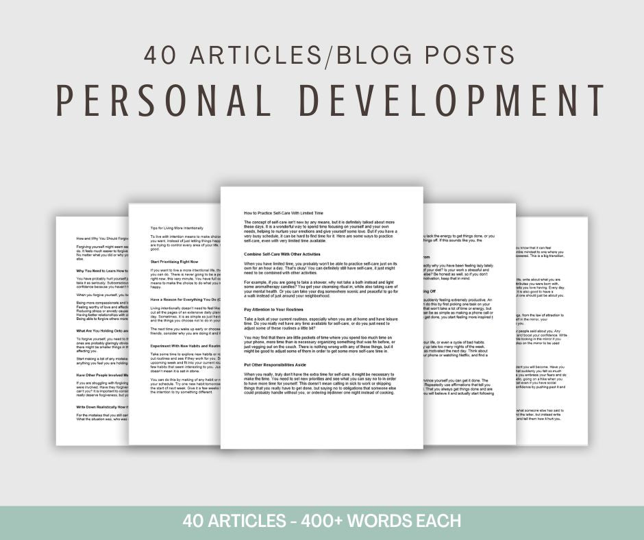 40 Personal Development Articles