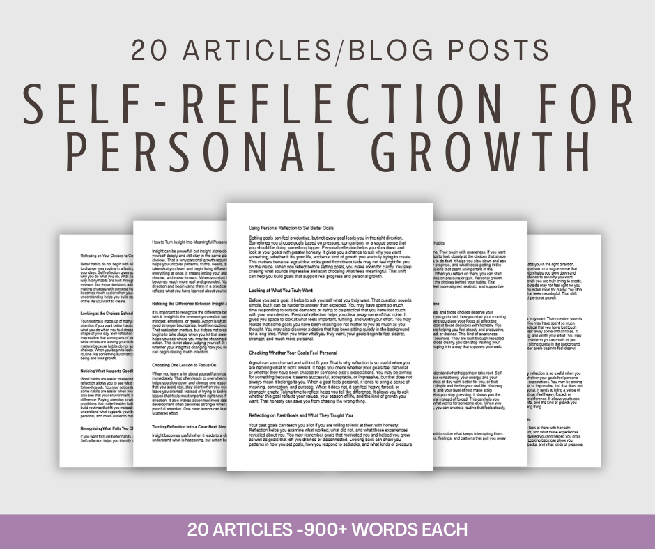 20 'Self-Reflection For Personal Growth' Articles