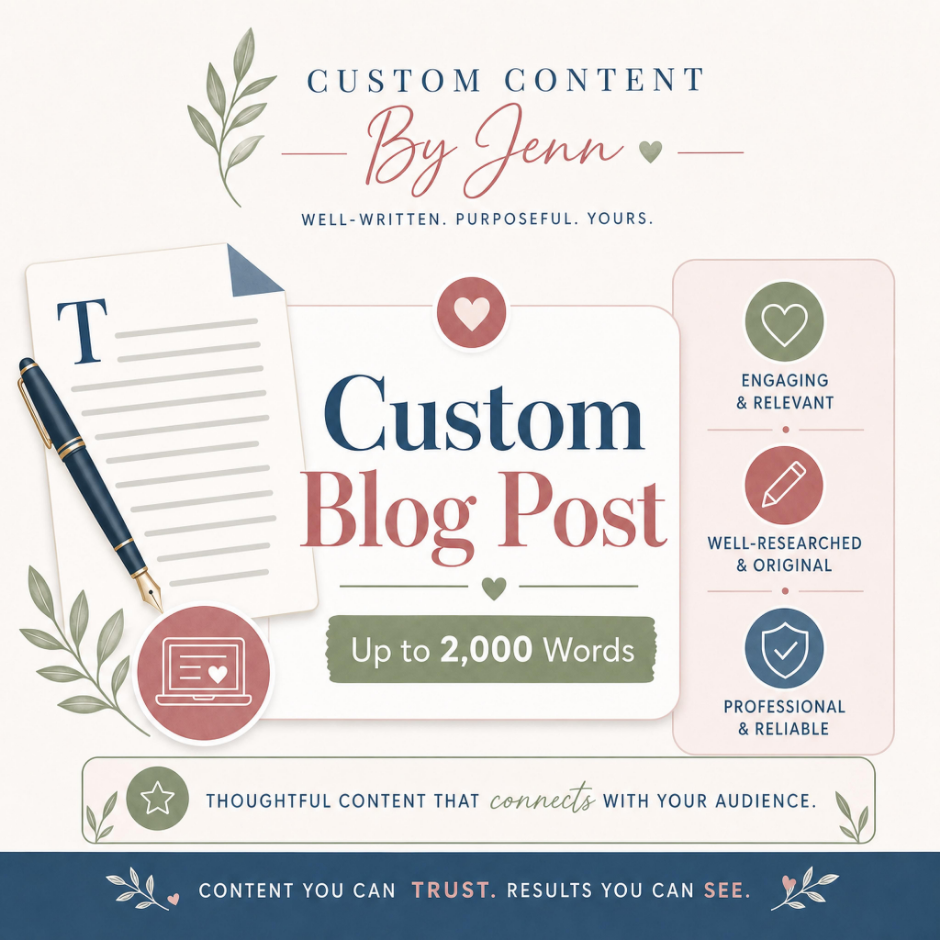Custom Blog Post - Up to 2,000 Words