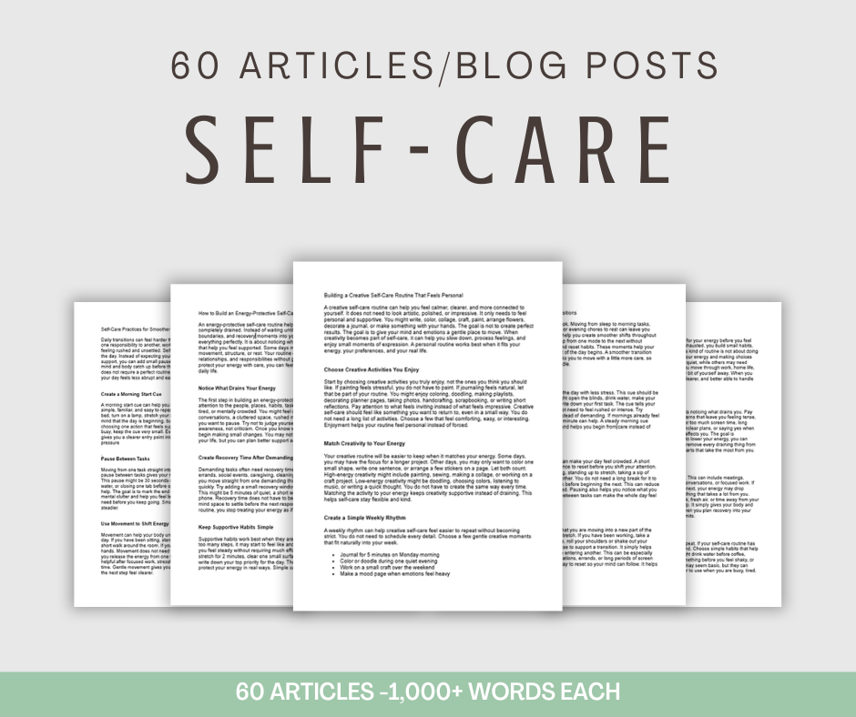 60 'Bonus Self-Care' Articles