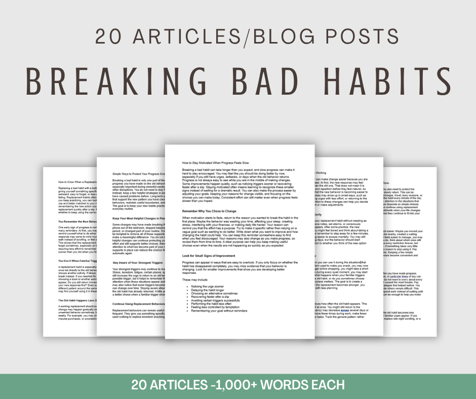 20 'Breaking Bad Habits' Articles