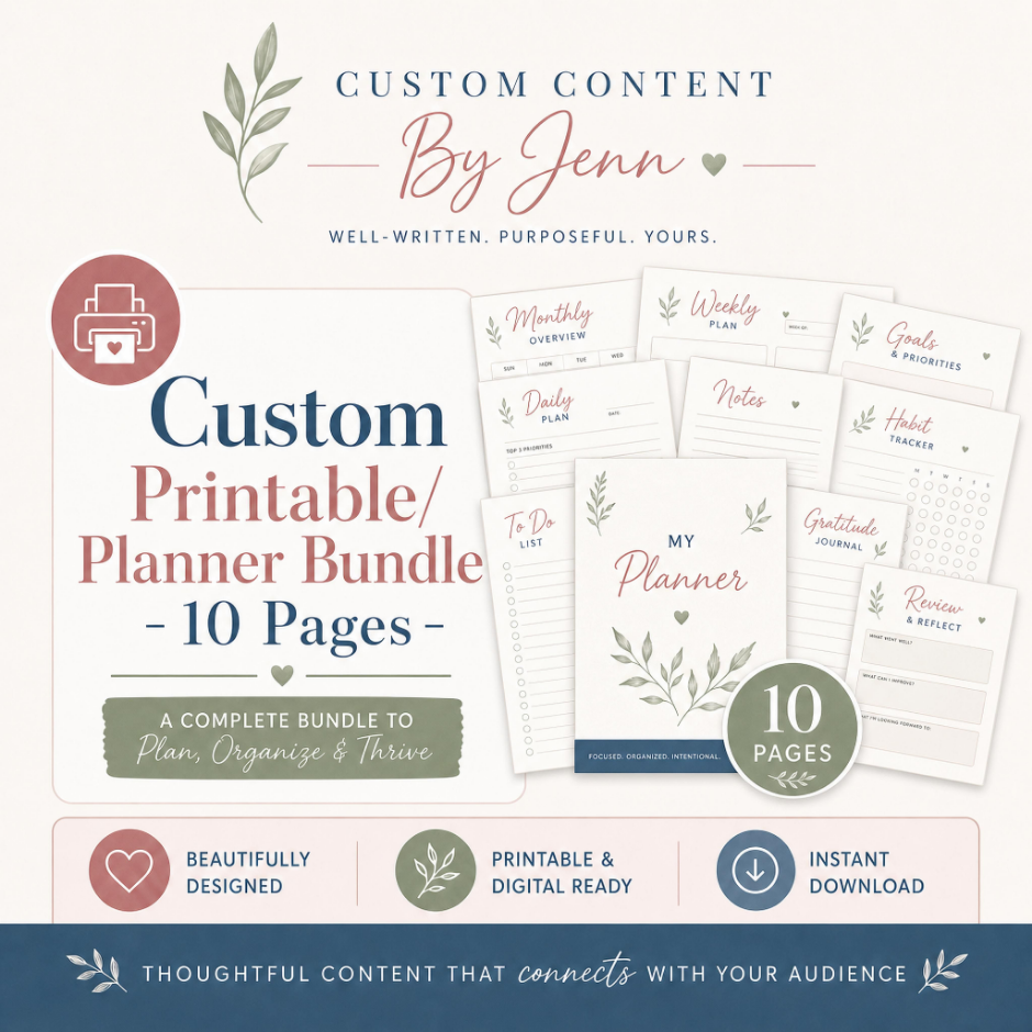 Printable/Planner Bundle | Custom Templates
