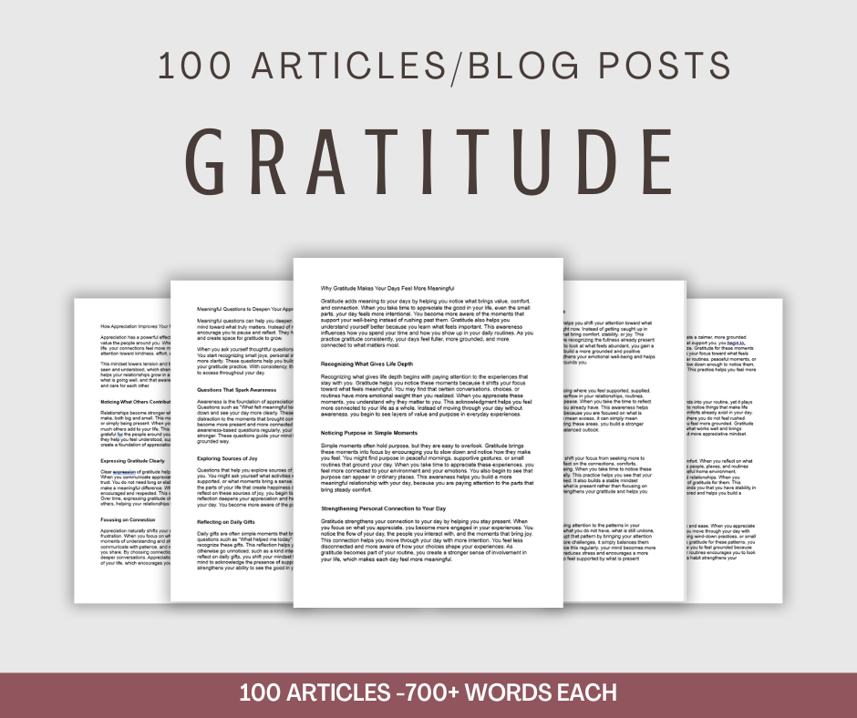 100 Gratitude Articles