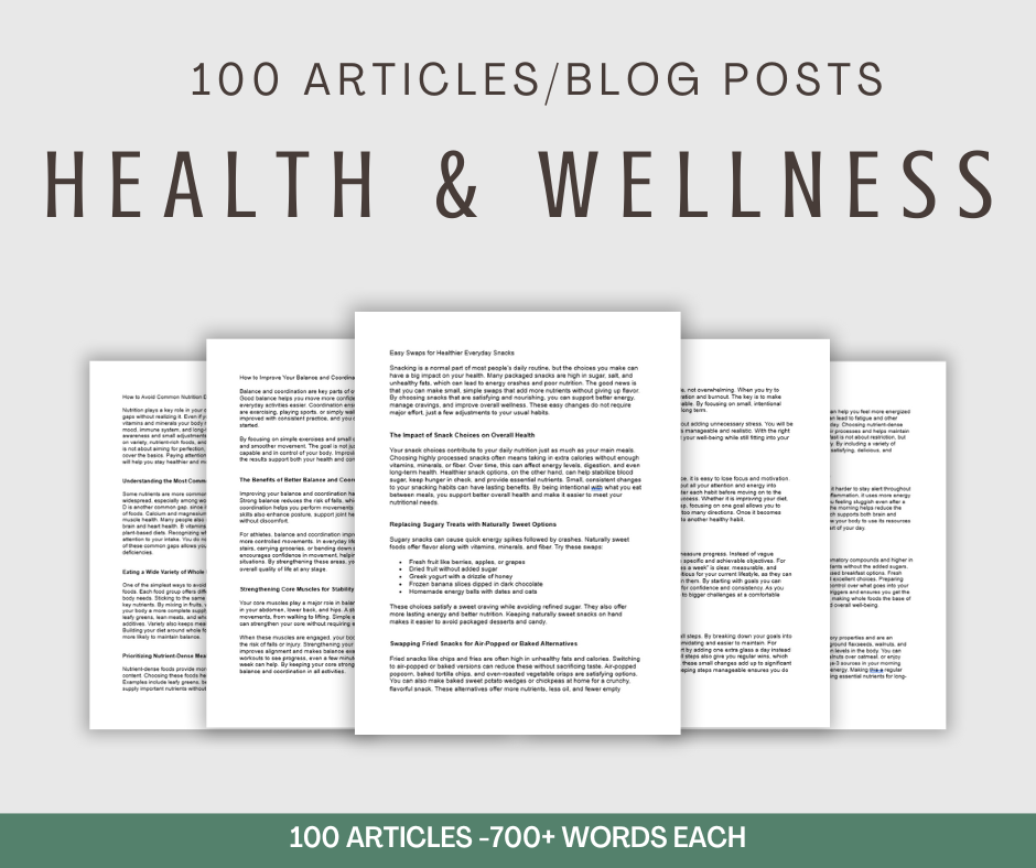 100 Health and Wellness Articles