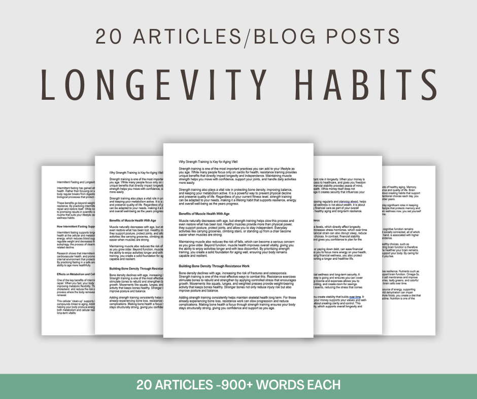 20 'Longevity Habits' Articles