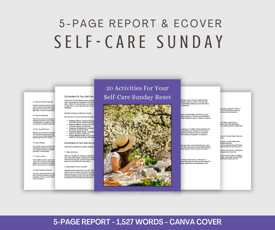 Self-Care Sunday | Report & eCover