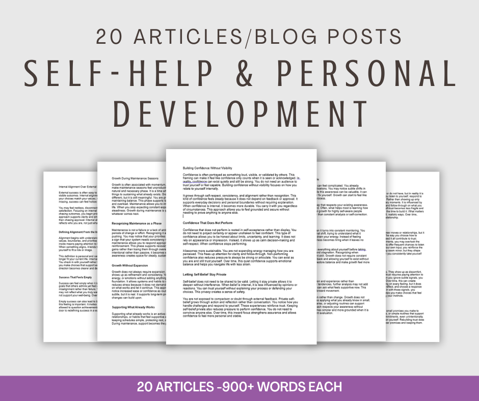 20 Self-Help Articles