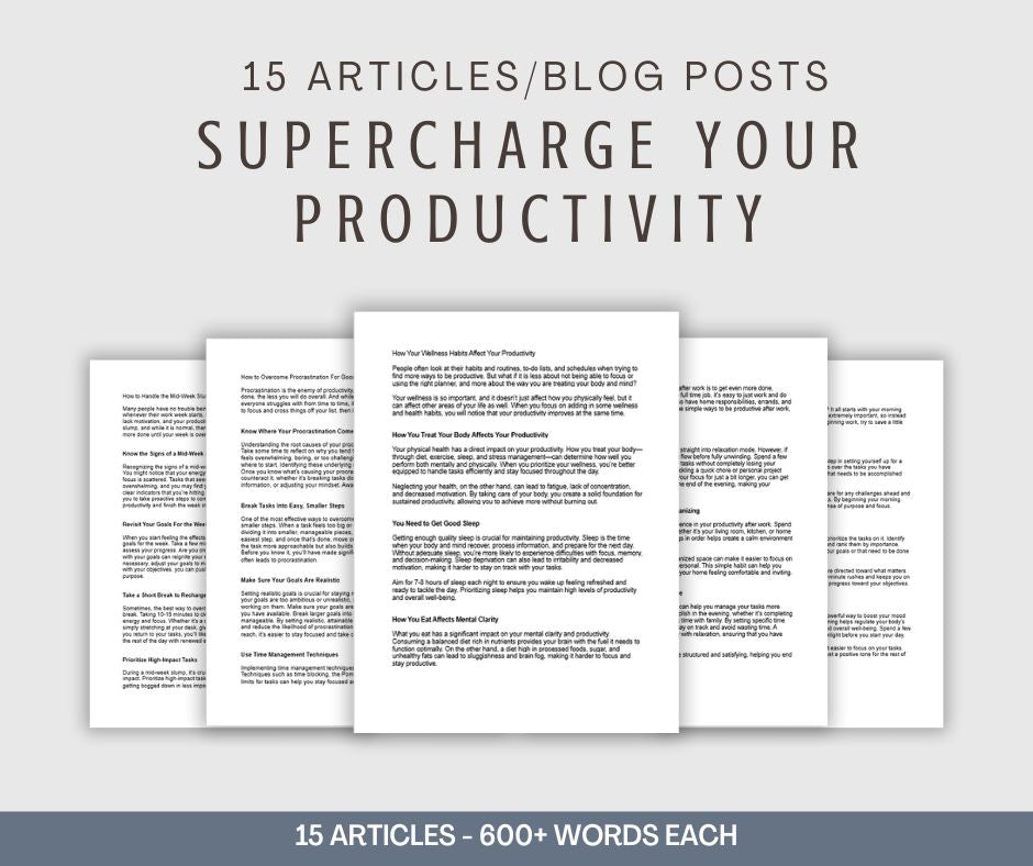 Productivity Articles | 15 Articles/Blog Posts