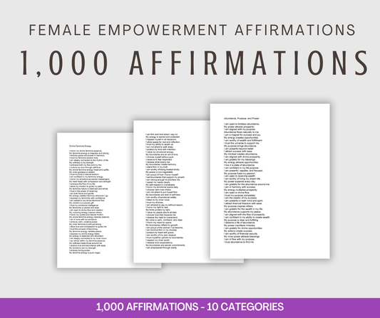 Female Empowerment Affirmations | 1,000 Affirmations