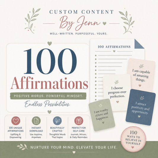 100 Affirmations | Custom Content