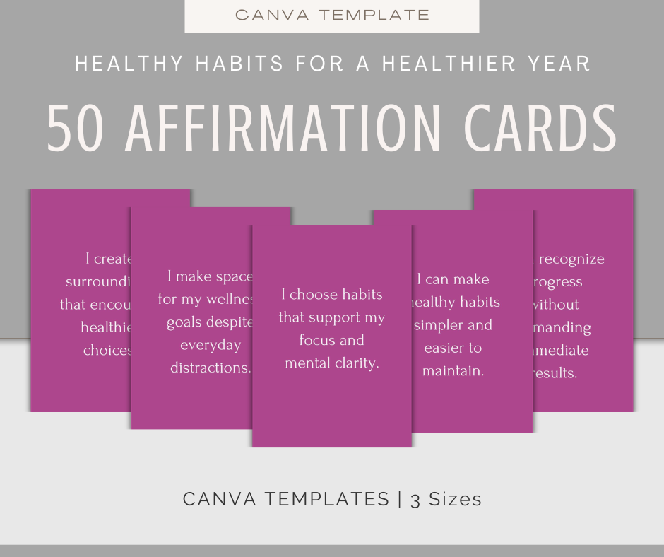 Healthy Habits For a Healthier Year | MEGA Content and Templates Bundle