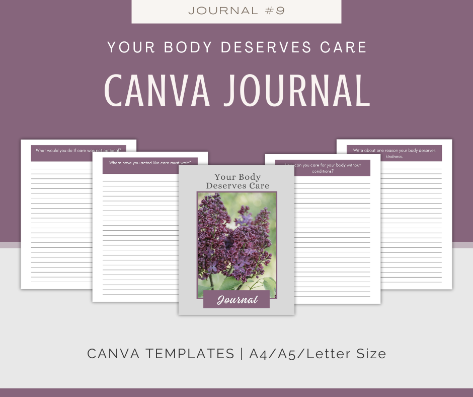 Body Respect and Gentle Wellness Journal Collection | 10 Journals