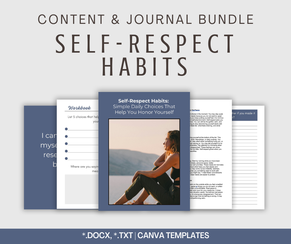 Self-Respect Habits | Content & Journal Bundle