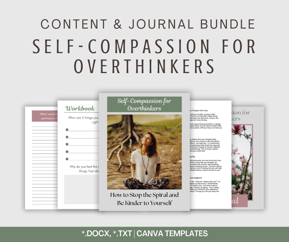 Self-Compassion for Overthinking | Content & Journal Bundle – Happy ...