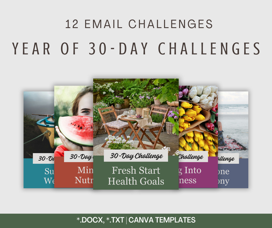 Year of Health and Wellness 30-Day Challenges | 12 Challenges