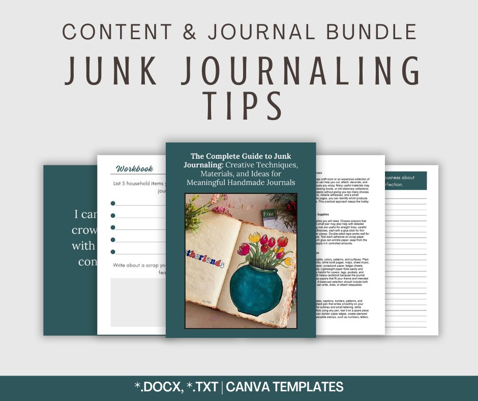 Junk Journaling Tips | Content & Journal Bundle