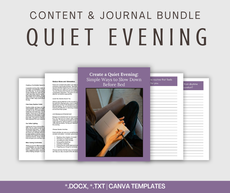 Quiet Evening | Content & Journal Bundle