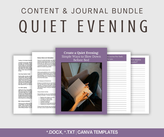 Quiet Evening | Content & Journal Bundle