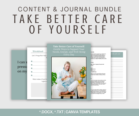 Take Better Care of Yourself | Content & Journal Bundle