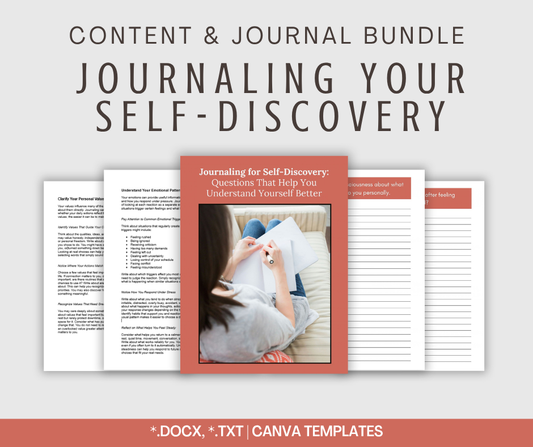 Journaling for Self-Discovery | Content & Journal Bundle