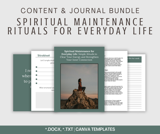 Spiritual Maintenance Rituals For Everyday Life | Content & Journal Bundle