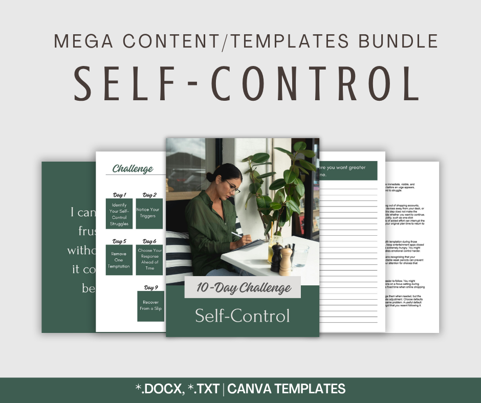Self-Control | MEGA Content and Templates Bundle
