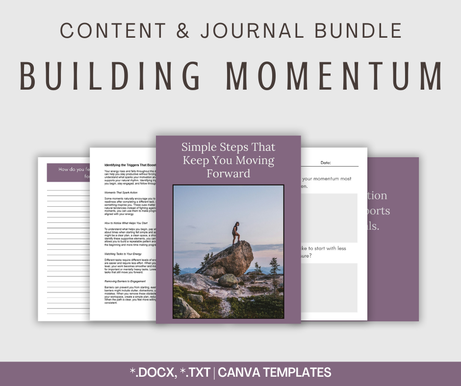 Building Momentum | Content & Journal Bundle