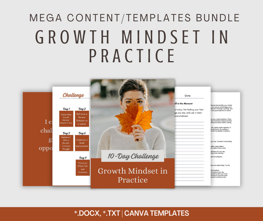 Growth Mindset in Practice | MEGA Content and Templates Bundle
