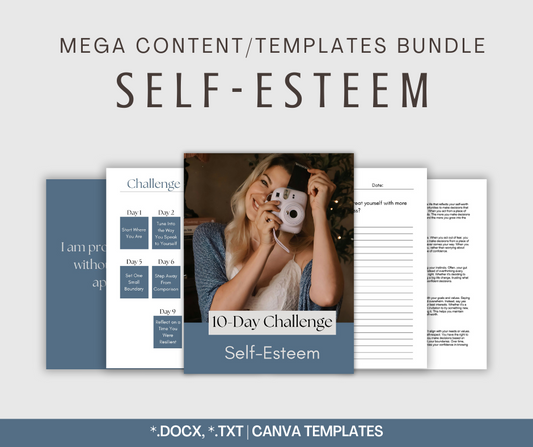 Self-Esteem | MEGA Content and Templates Bundle