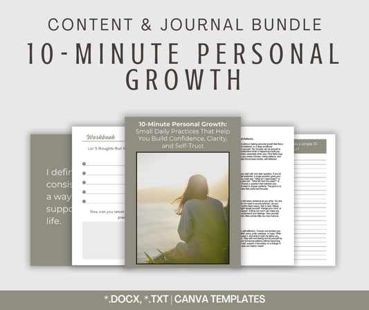 10-Minute Personal Growth | Content & Journal Bundle