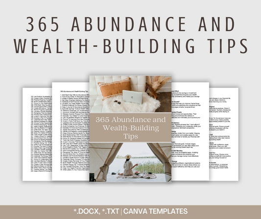 365 Abundance and Wealth-Building Tips | Content Bundle