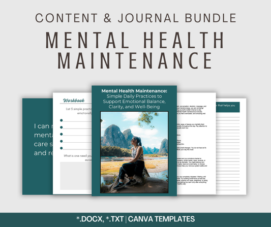 Mental Health Maintenance | Content & Journal Bundle