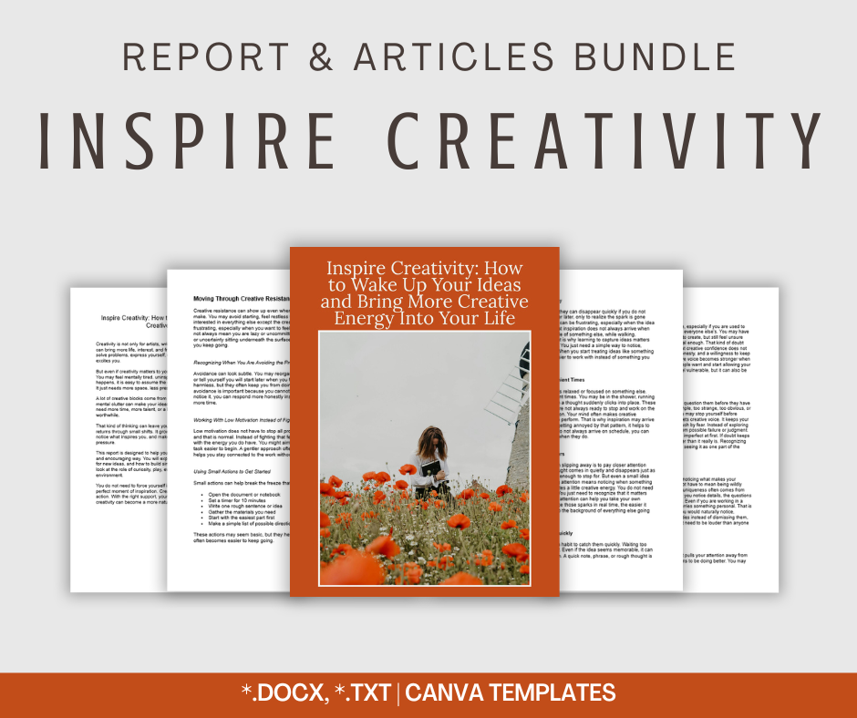Inspire Creativity | Report & Articles Bundle